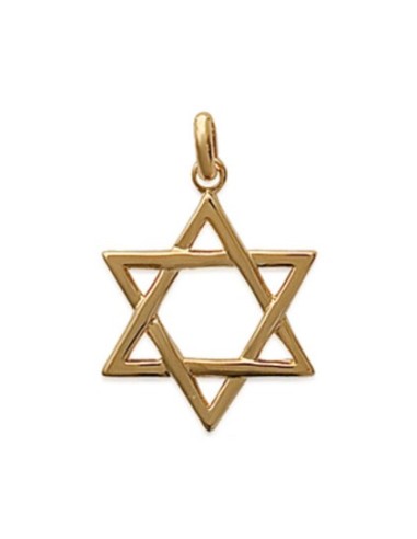 Pendentif étoile de David bijou en plaqué or