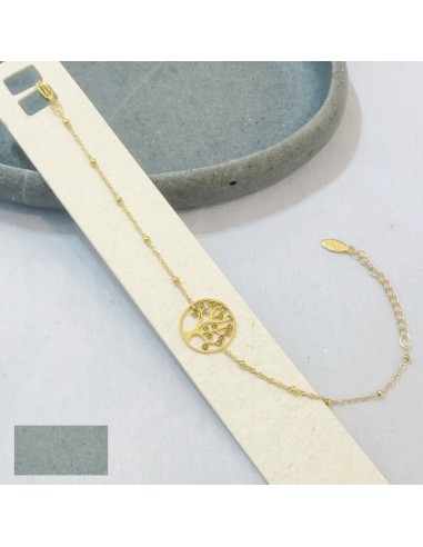 Bracelet arbre de vie bijou en acier doré 304