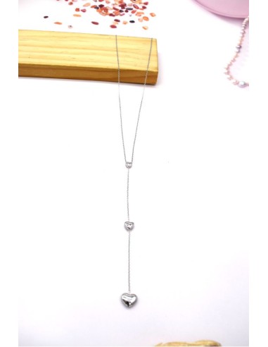 Collier Y cœur en acier 316L
