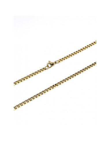 Chaîne acier dorée 316 maille vénitienne 2.5 mm