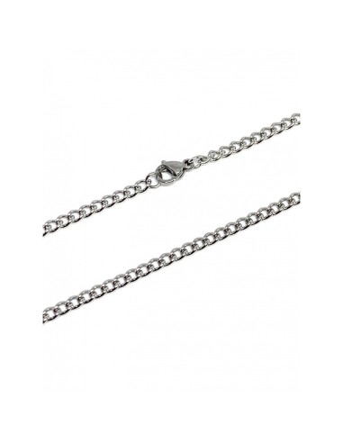 Chaîne maille forçat  en acier 80 cm x 3 mm
