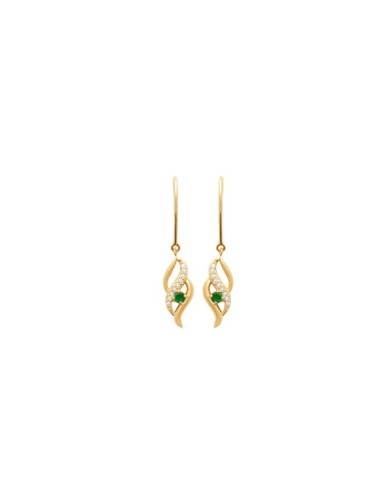 Boucles d'oreilles pendantes en plaqué or 3 microns