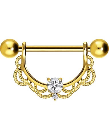 Piercing téton filigrane 1.6 mm x 16 mm