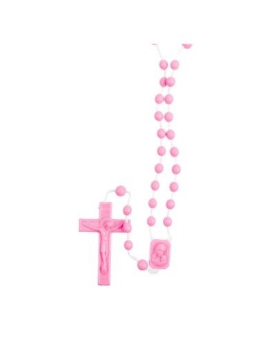 Chapelet rose plastique