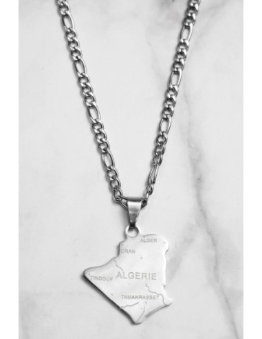 Pendentif collier Algérie en acier 316