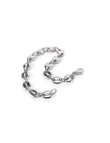 Bracelet  grain de café acier 19  cm x 8 cm