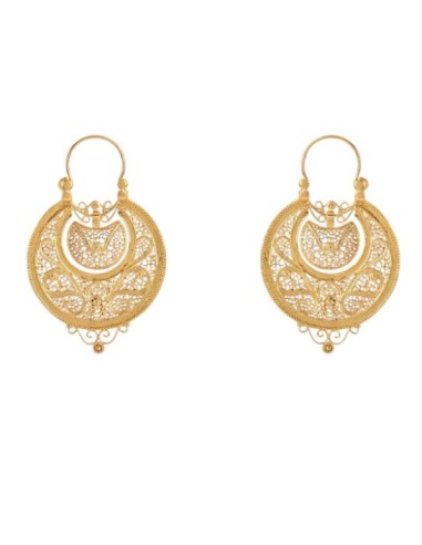 Boucles d'oreilles filigranées dorées