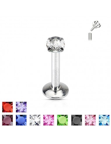 piercing labret acier 2mm x 6mm modèle Ayomide