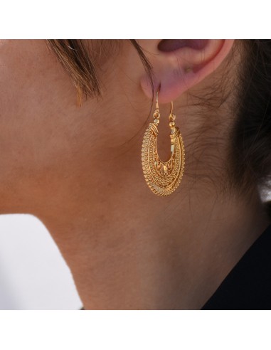 Boucles d'oreilles Portugal filigranées dorées