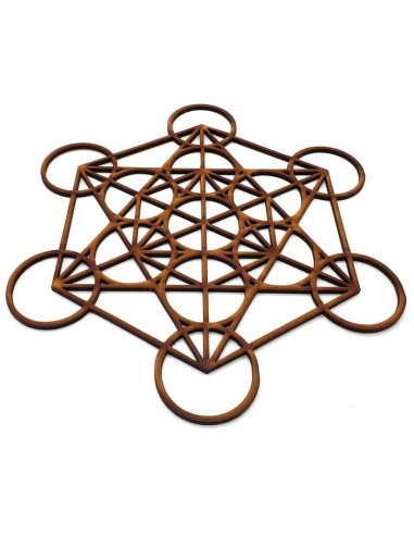 Métatron symbole découpé en bois en 10 cm