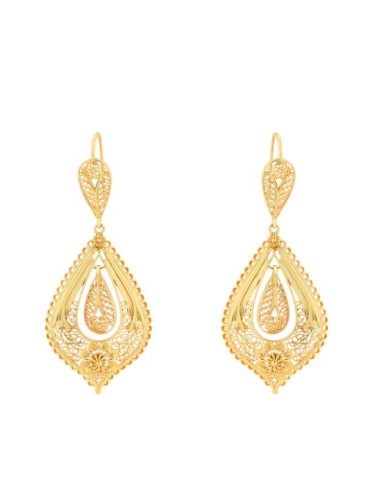 Boucles d'oreilles pendantes bijou en doré