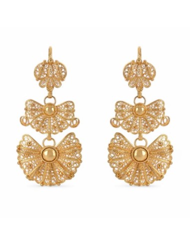 Boucles d'oreilles de tradition filigranées dorées