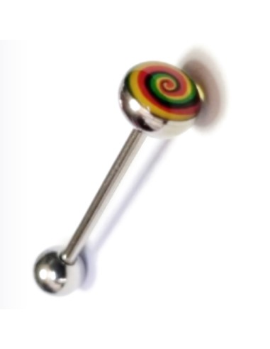Piercing langue logo Rasta