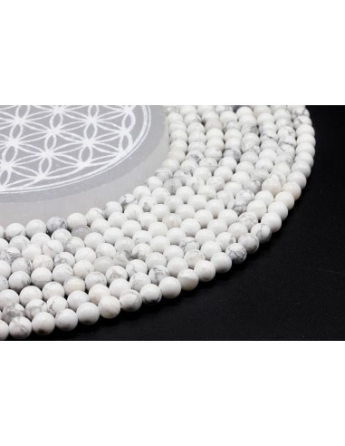 Pierre Howlite fil de 40 cm x 6 mm