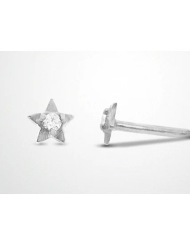 Piercing de nez étoile à plier zircone blanc