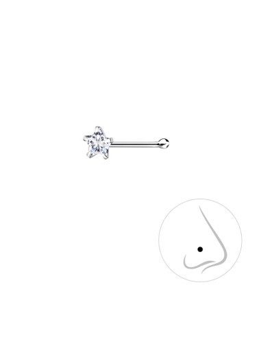 Piercing droit motif étoile blanche