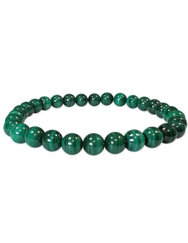 Bracelet malachite foncée AAA bijou en pierres en 6 mm
