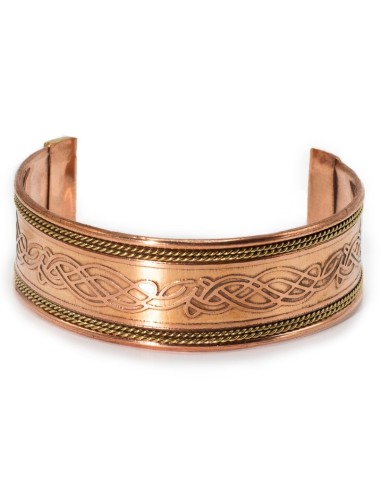Bracelet rigide cuivre avec ornements