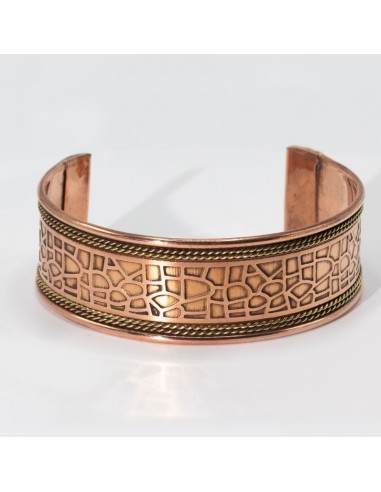 Bracelet rigide cuivre avec art déco