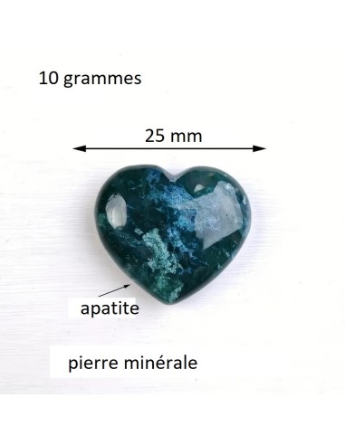 Cœur Apatite pierre minérale en 2.5 cm
