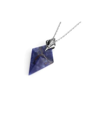 Pendentif agate bleue