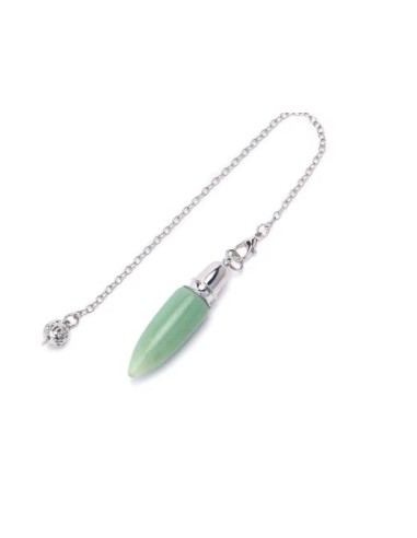 Pendule agate verte en pointe