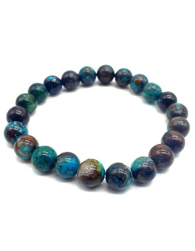 Bracelet Chrysocolle pierres minérales en 8 mm