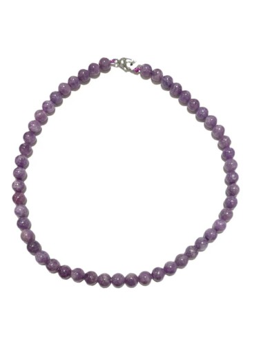 Collier en Lépidolite perles en 4 mm