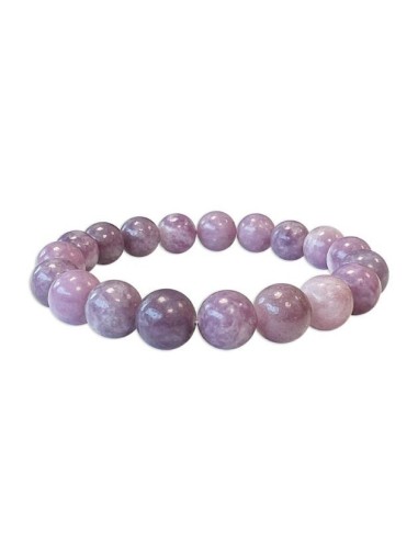 Bracelet en Lépidolite bijou en pierres de 10 mm