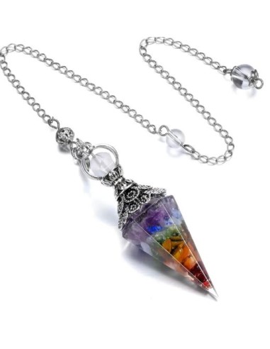 Pendule divination orgonite chakras en pointe