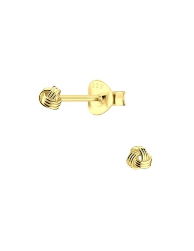 Boucles d'oreilles nœuds en plaqué or 585/000