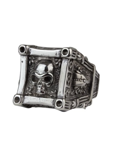 Bague skull bijou en acier 316L