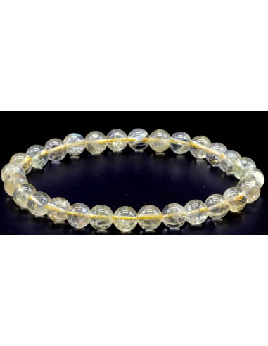 Bracelet citrine quartz chauffée bijou en pierres de 6 mm