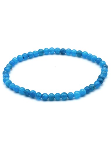 Bracelet  Apatite Bleue A bijou en pierres minérale en 4 mm