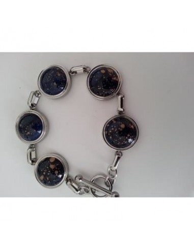 Bracelet acier bleu marine