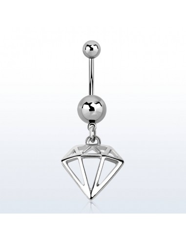 Piercing nombril logo diamant modèle Arsane