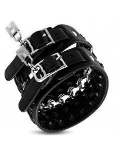 Bracelet cuir et cadenas modèle Alfer