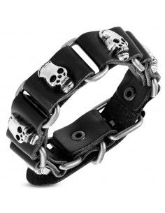 Asgar Meme Bracelet skull acier