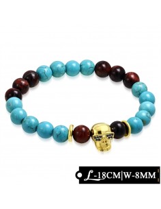bracelet skull et turquoise modèle Acilla