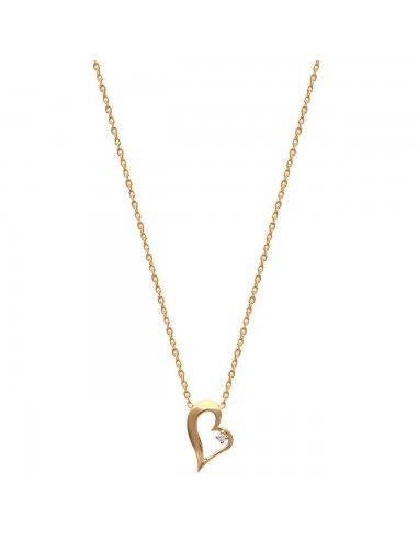 Collier cœur en plaqué or