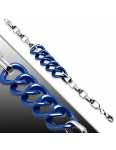 Bracelet céramique bleu et acier modèle Akisa