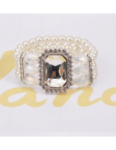 Bracelet perles multirangs modèle Aniallo