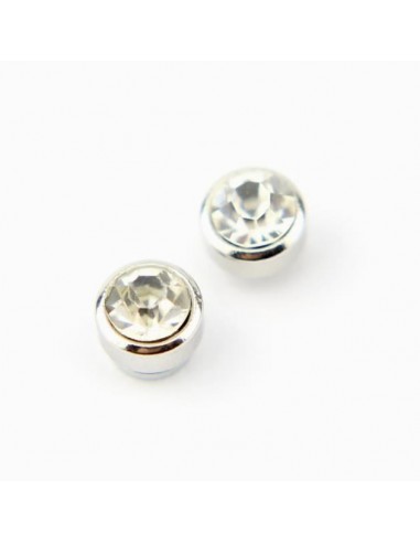 Boucles d’oreilles argentées 6 mm modèle Bangi