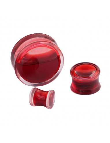 Piercing plug rouge modèle Arude