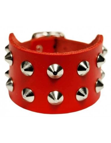 Bracelet en cuir rouge modèle Boff