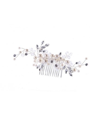 Bijou cheveux peigne de mariage perles et cristal