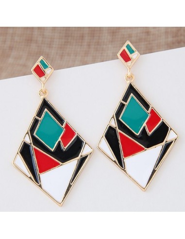 Boucles d'oreilles multicolore à la mode modèle Adaly
