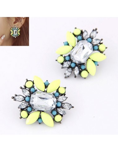Boucles d'oreille multicolore modèle Asgur