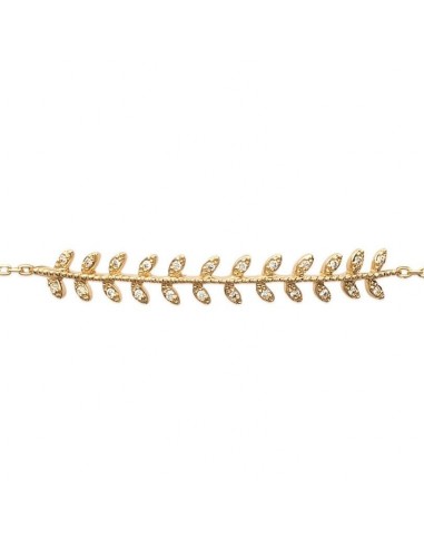 Bracelet feuilles de laurier en plaqué or  modèle Amili