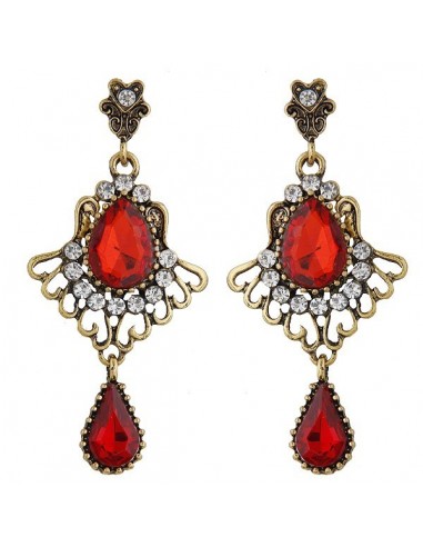 Boucles d'oreilles rouge Fantaisie Modèle Arrio